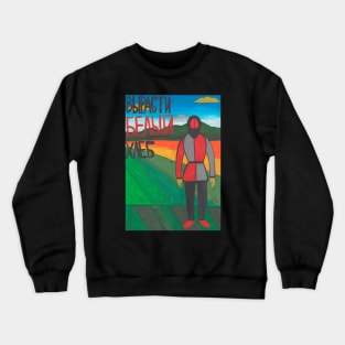 Suprematism man "Grow white bread" Crewneck Sweatshirt